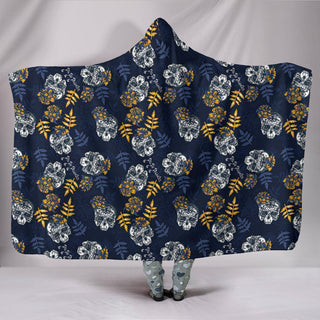 Ultra Soft Wool 3D Skull Hooded Blanket 007 - designfullprint