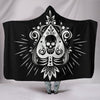 Skull Tattoo Design Black Hooded Blanket