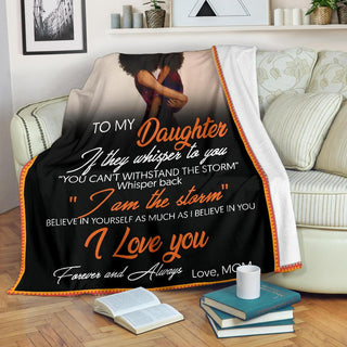 Black Pride Gift For Mom Black Mom And Daughter African American Family Fleece Blanket Mother Day Gift
