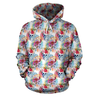 Floral Skull Hoodies - designfullprint