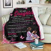 Gift For Mom Mom to Daughter Breast Cancer Warrior Premium Blanket