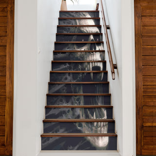 Skull Gift Skull Stair Riser Decals Gift For Hippie