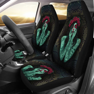 Universal Fit Polyester Fabric 3D Skull Car Seat Cover Set 008 - designfullprint