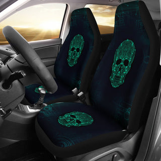 Universal Fit Polyester Fabric 3D Skull Car Seat Covers 005 - designfullprint
