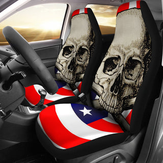 Flag Skull Car Seat Cover