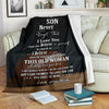 Gift For Mom Football Mom to Son Premium Fleece Blanket Mother Day Gift