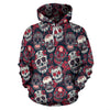 Red & White Skull Hoodies - designfullprint