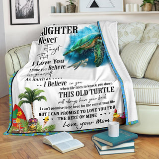 Gift For Turtle Lover Gift For Mom Turtle Mom To Daughter Premium Blanket Mother Day Gift