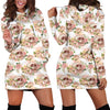 Floral Skull Hoodie Dress 004 - designfullprint