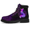 Gift For Fox Lover Gift For Hippie Mandala Purple Fox Henna Boot HG