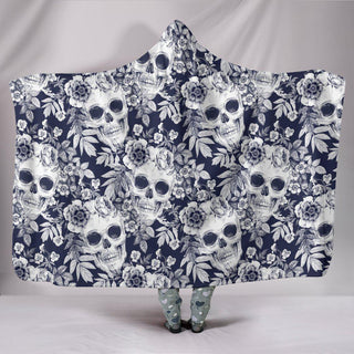 Ultra Soft Wool 3D Skull Hooded Blanket 001 - designfullprint