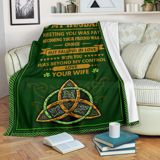 Irish Shop Wife to Husband Irish Trinity Blanket