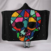 Skull Hooded Blanket Black - designfullprint