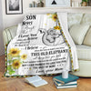 Mom to Son Elephant Flower Blanket