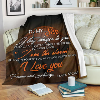 Gift For Mom Basketball Mom To Son Premium Blanket