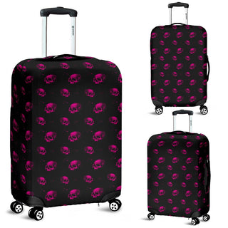 Washable Spandex Skull Print Luggage Cover 001 - designfullprint