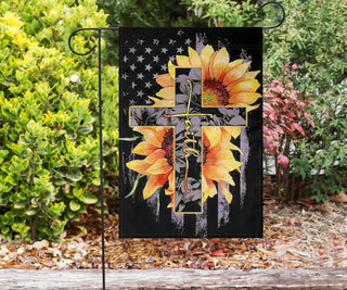 Gift For Christian Jesus Floral Flag