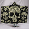 Sugar Skull Hooded Blanket - designfullprint