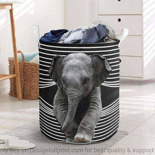 Gift For Elephant Lover Elephant Cute Laundry Basket LN