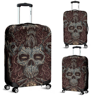 Skull 3D Art Luggage Cover 005 - designfullprint