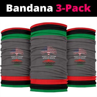 Black Pride American Grown African Roots Bandana 3-pack Black And Proud 365