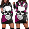 Floral Skull Hoodie Dress 011 - designfullprint