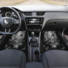 3D Skull design Universal-Fit Car Mat - DARK SKULL Black and White Skull Design (Set of 04) 001 - designfullprint