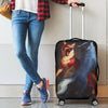 Washable Spandex Red&White Wolves Print Luggage Cover 001 - designfullprint