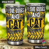 I Love Boobs And Caterpillar Tumbler LN Gifts For Cat Lovers