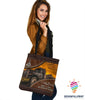 Gift For Trucker Trucker Girl Friend Trucker Wife A Girl Who Loves Her Trucker Tote Bag HG
