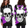 Floral Skull Hoodie Dress 010 - designfullprint