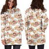 Floral Skull Hoodie Dress 004 - designfullprint