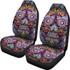 Universal Fit Polyester Fabric 3D Skull Car Seat Cover Set 010 - designfullprint
