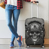 Washable Spandex Luggage Cover- Black&White Skul and Sword 011 - designfullprint