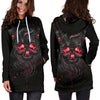 Smelting Skull Hoodie Dress - designfullprint