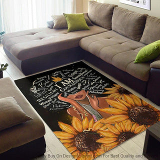 Black Pride Courageous Black Girl Rug LN Black And Proud 365 Black History Afro Proud