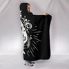 Skull Tattoo Design Black Hooded Blanket