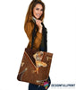 Print Leather Tiger Tote Bag HG