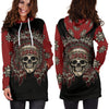 Native American Skull Hoodie Dress 006 - designfullprint