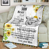 Gift For Elephant Lover Gift For Mom Mom to Son Elephant Flower Blanket