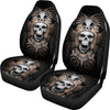 Universal Fit Polyester Fabric 3D Skull Car Seat Cover Set 007 - designfullprint