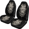 Universal Fit Polyester Fabric 3D Skull Car Seat Cover Set 009 - designfullprint