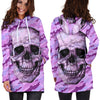 Skull Gift Violet Camo Skull Hoodie Dress
