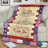 Gift For Veteran Mom Mother Day Gift Mom to Son Armed Force Veteran Premium Blanket