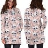 Floral Skull Hoodie Dress 002 - designfullprint