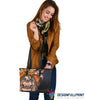Skull Gift Skull And Feather Skull Leather Tote Bag HG