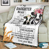 Mom to Daughter Farm Cow Premium Blanket