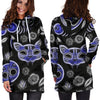 Skull Gift Fractal Cat Bird and Skulls Hoodie Dress