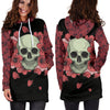 Floral Skull Hoodie Dress 007 - designfullprint