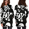 Skull & Crossbones Women's Hoodie Dress - designfullprint